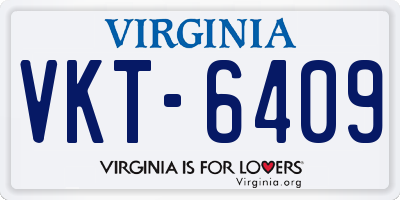 VA license plate VKT6409