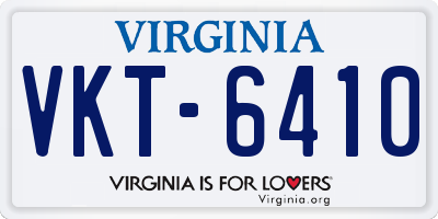 VA license plate VKT6410