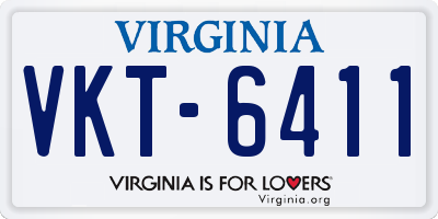 VA license plate VKT6411