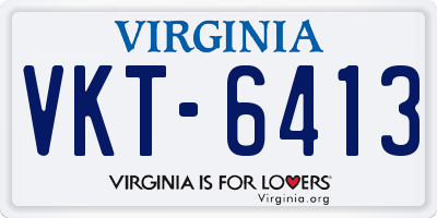 VA license plate VKT6413