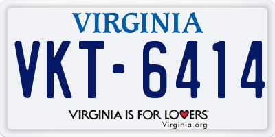 VA license plate VKT6414