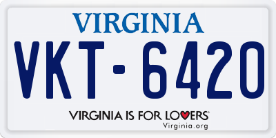 VA license plate VKT6420
