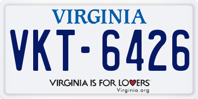 VA license plate VKT6426