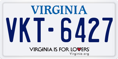 VA license plate VKT6427