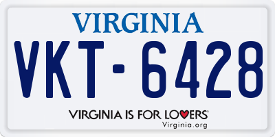 VA license plate VKT6428