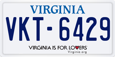 VA license plate VKT6429