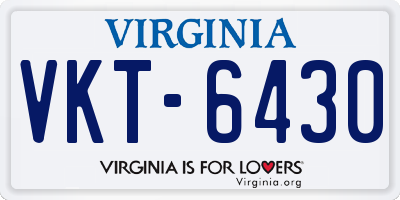 VA license plate VKT6430