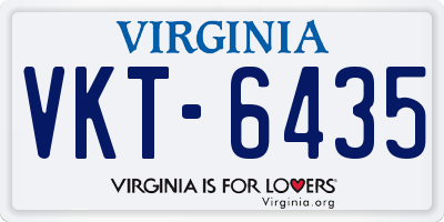 VA license plate VKT6435