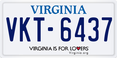 VA license plate VKT6437