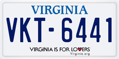 VA license plate VKT6441