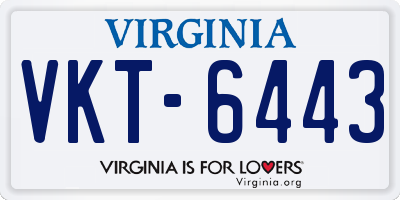 VA license plate VKT6443
