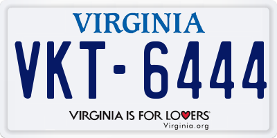 VA license plate VKT6444