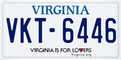 VA license plate VKT6446