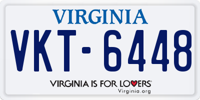 VA license plate VKT6448
