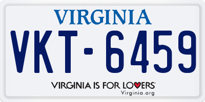 VA license plate VKT6459