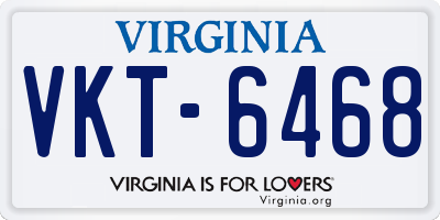 VA license plate VKT6468