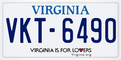 VA license plate VKT6490