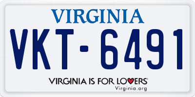 VA license plate VKT6491