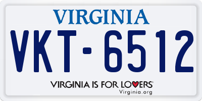 VA license plate VKT6512