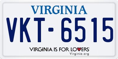 VA license plate VKT6515