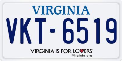 VA license plate VKT6519