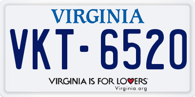 VA license plate VKT6520