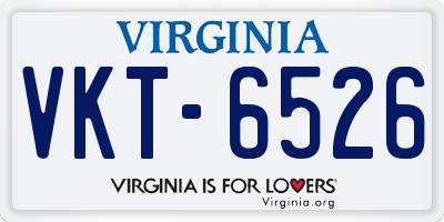 VA license plate VKT6526
