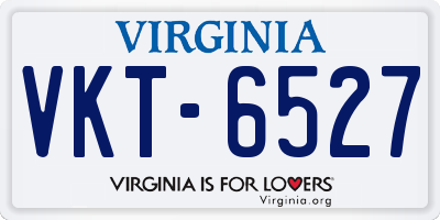 VA license plate VKT6527