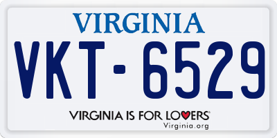 VA license plate VKT6529