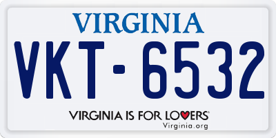 VA license plate VKT6532