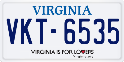 VA license plate VKT6535