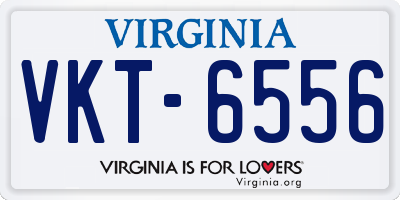 VA license plate VKT6556