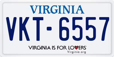 VA license plate VKT6557