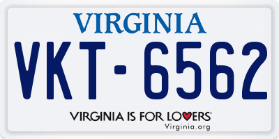 VA license plate VKT6562