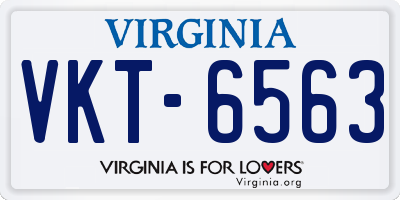 VA license plate VKT6563