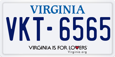 VA license plate VKT6565