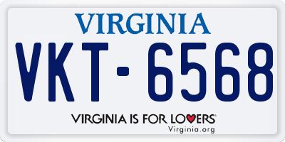 VA license plate VKT6568