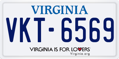 VA license plate VKT6569