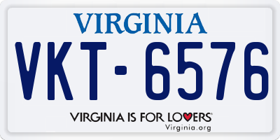 VA license plate VKT6576