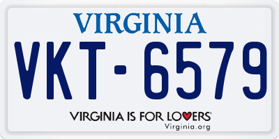 VA license plate VKT6579