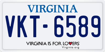 VA license plate VKT6589