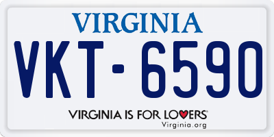 VA license plate VKT6590