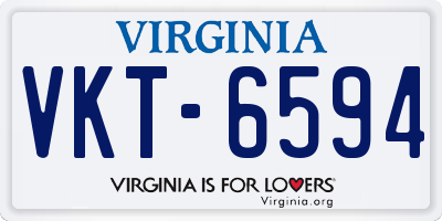 VA license plate VKT6594