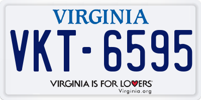 VA license plate VKT6595