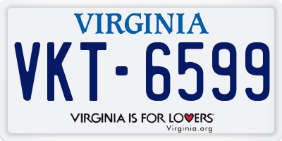 VA license plate VKT6599