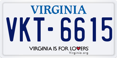 VA license plate VKT6615