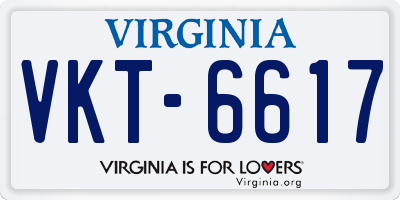 VA license plate VKT6617