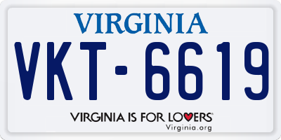 VA license plate VKT6619