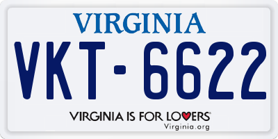VA license plate VKT6622