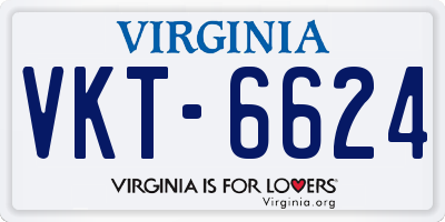VA license plate VKT6624